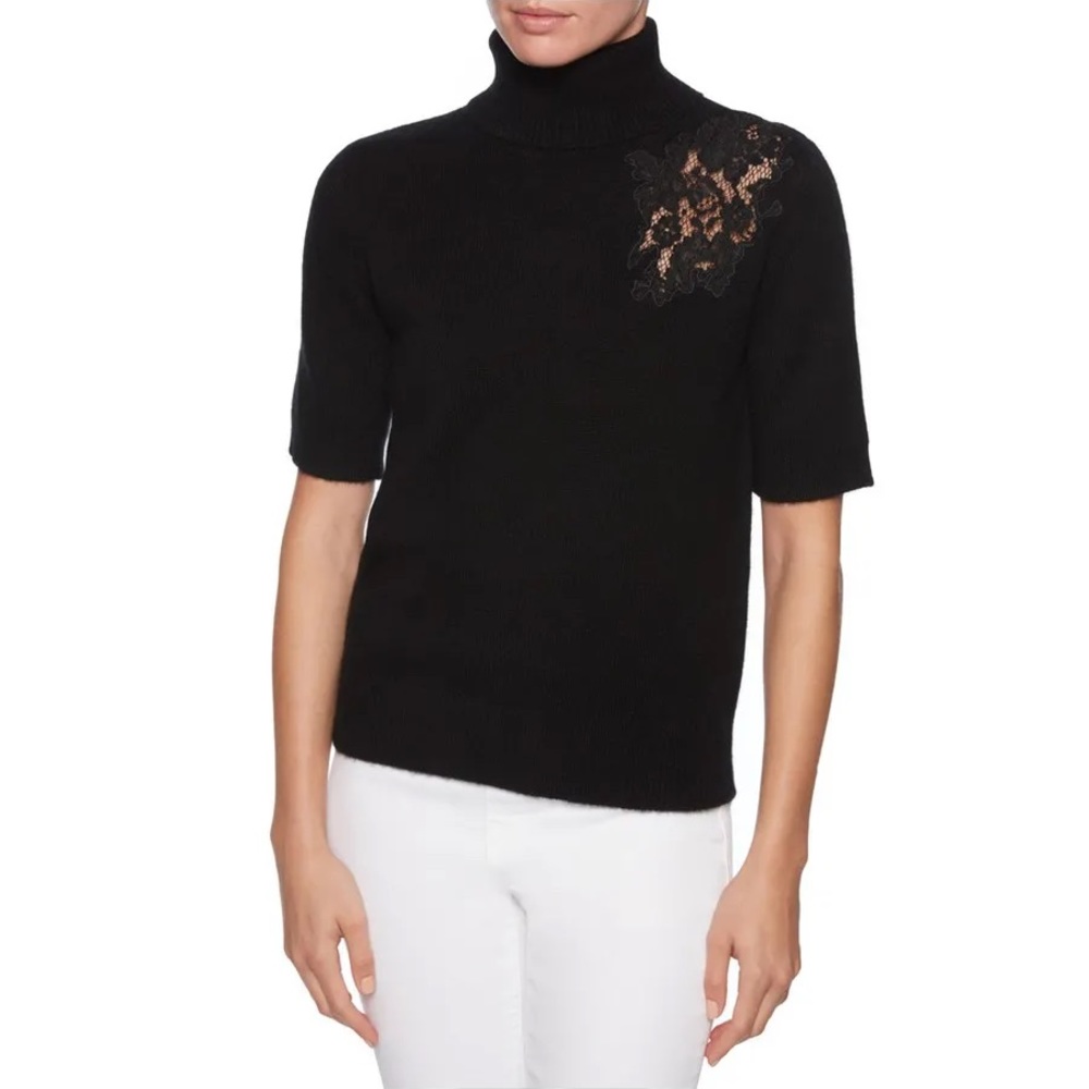 S/S lace cashmere sweater